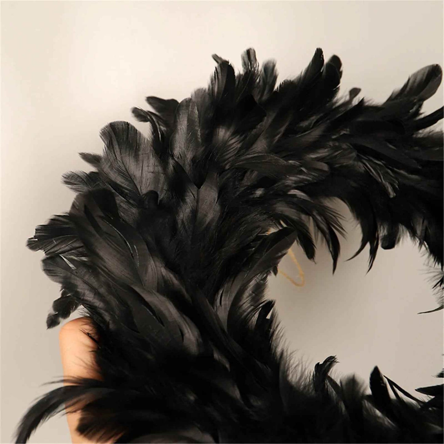 Black Feather Halloween Wreath - BINZAAR