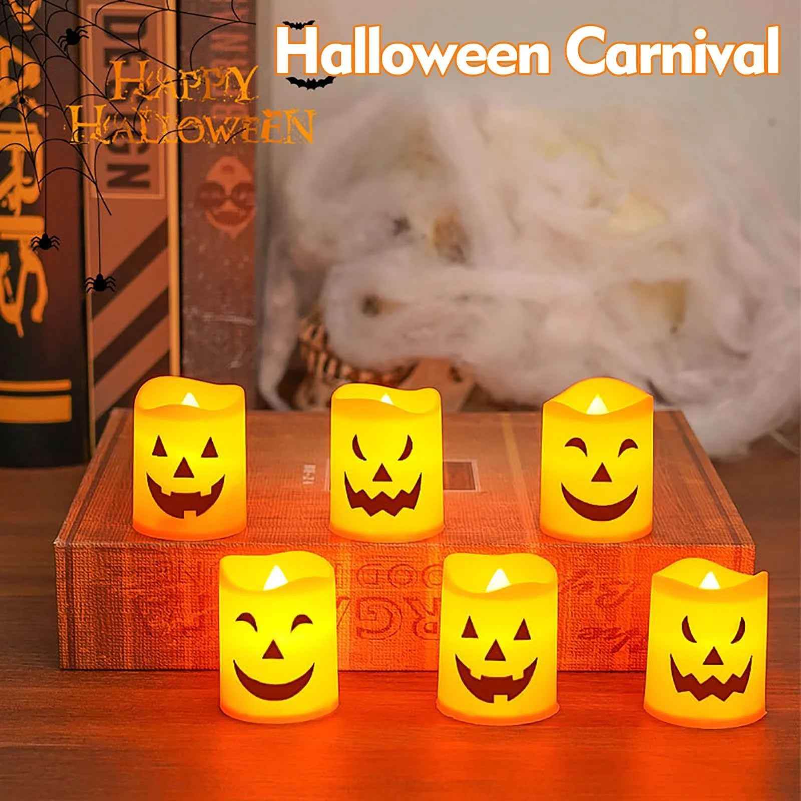 LED Halloween Pumpkin Candles - BINZAAR