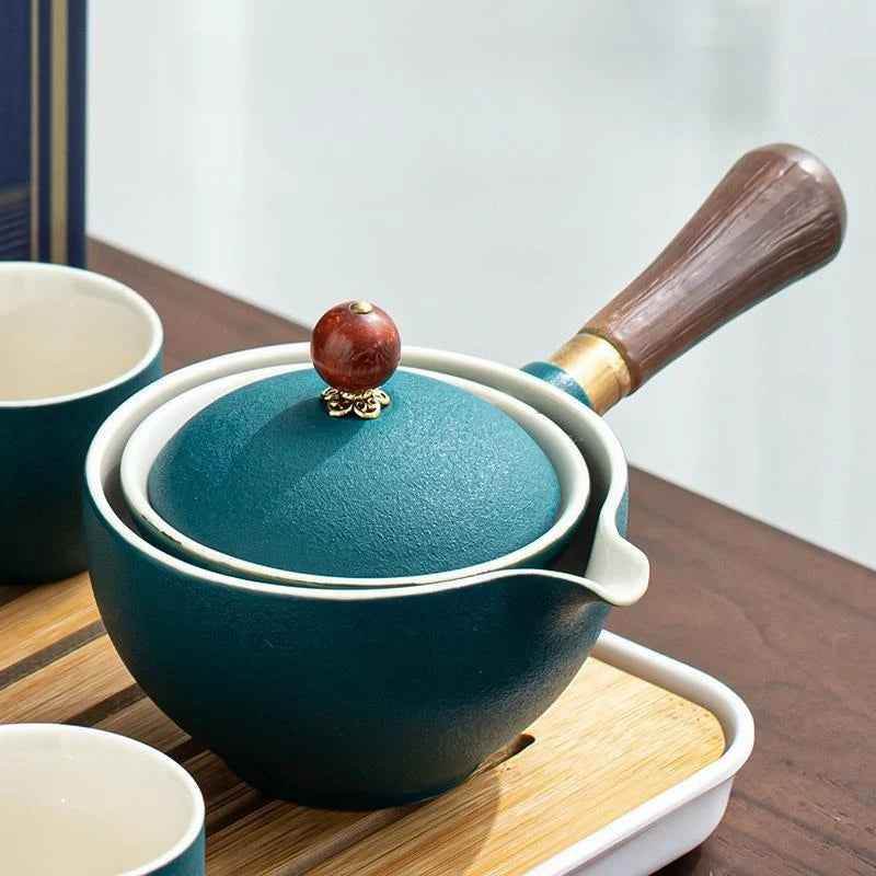 Ceramic Rotating Teapot - BINZAAR