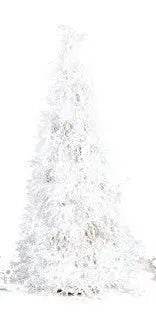 15" Christmas Tinsel Tree with Snowflake Icons (1ct)-3