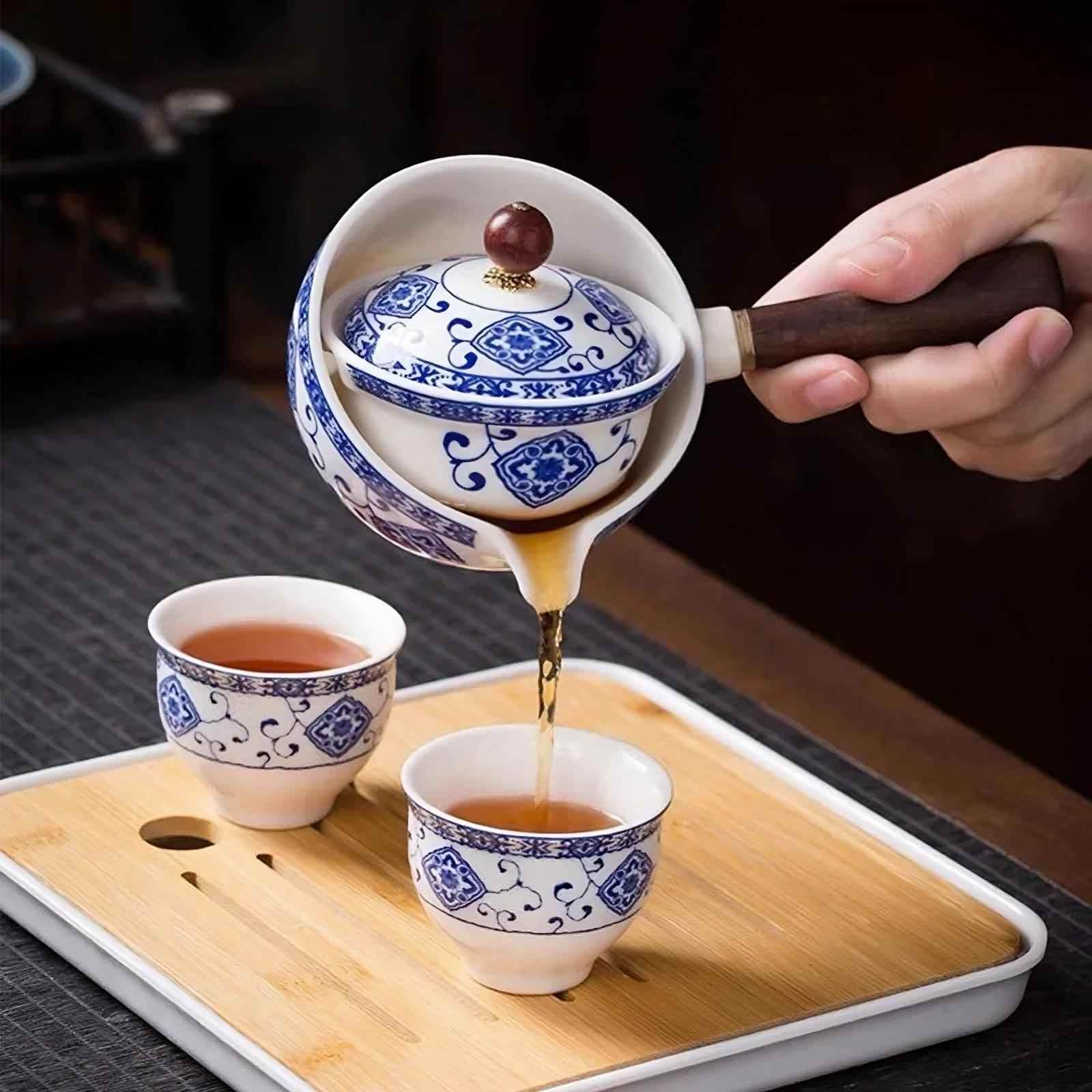 Ceramic Rotating Teapot - BINZAAR