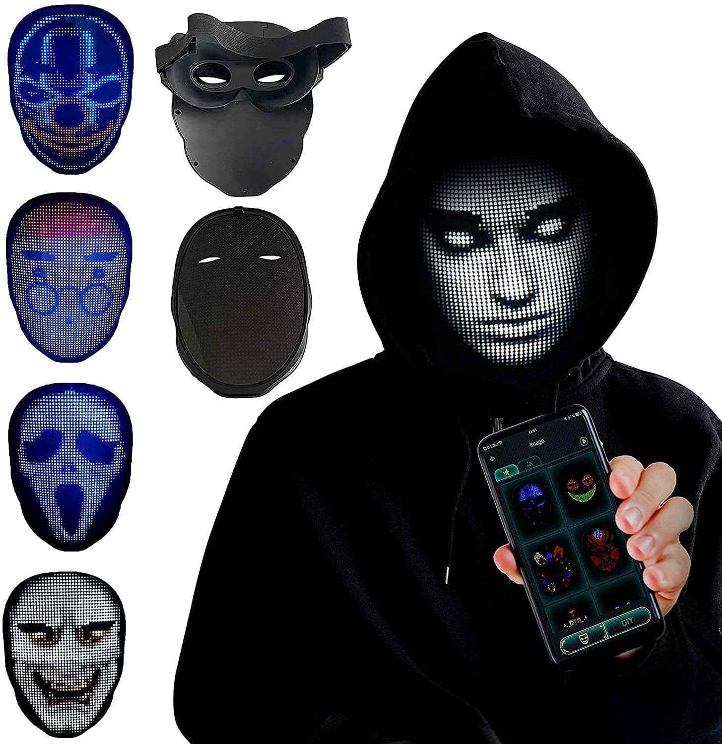 LED Halloween Face Mask - BINZAAR