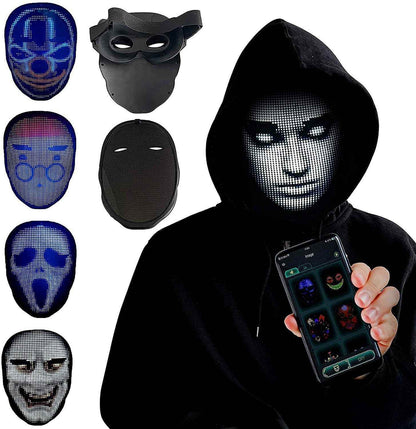 LED Halloween Face Mask - BINZAAR