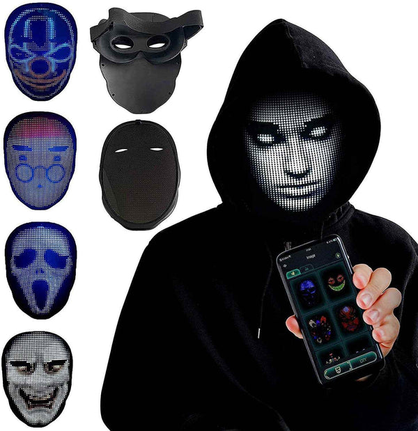 LED Halloween Face Mask - BINZAAR