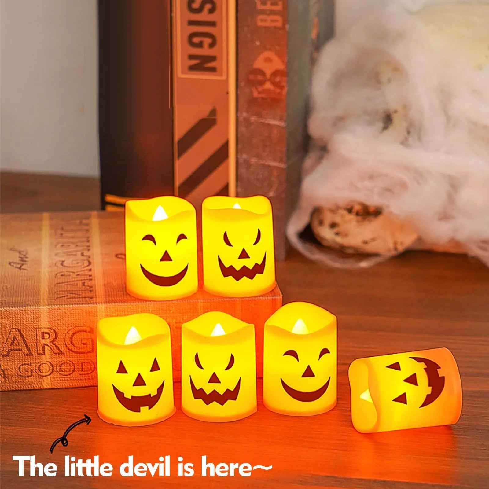 LED Halloween Pumpkin Candles - BINZAAR