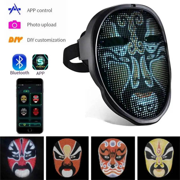 LED Halloween Face Mask - BINZAAR