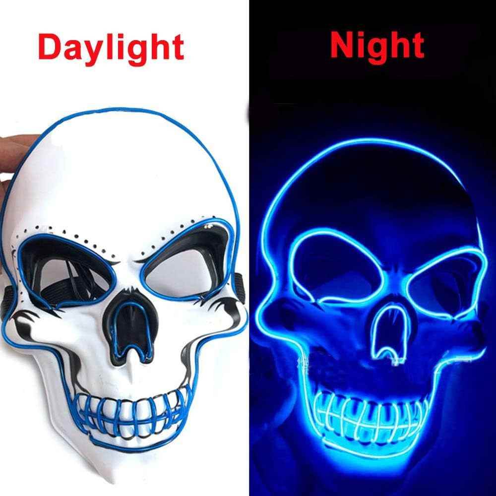 LED Halloween Scary Mask - Illuminate Your Spooky Look with an LED Halloween Mask - BINZAAR