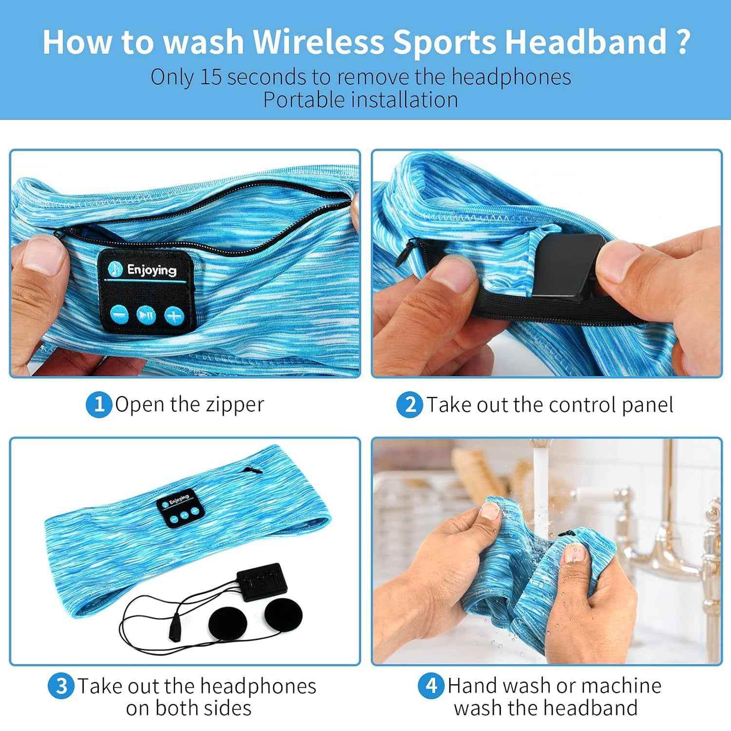 Wireless Sleep Headband Headphones - BINZAAR