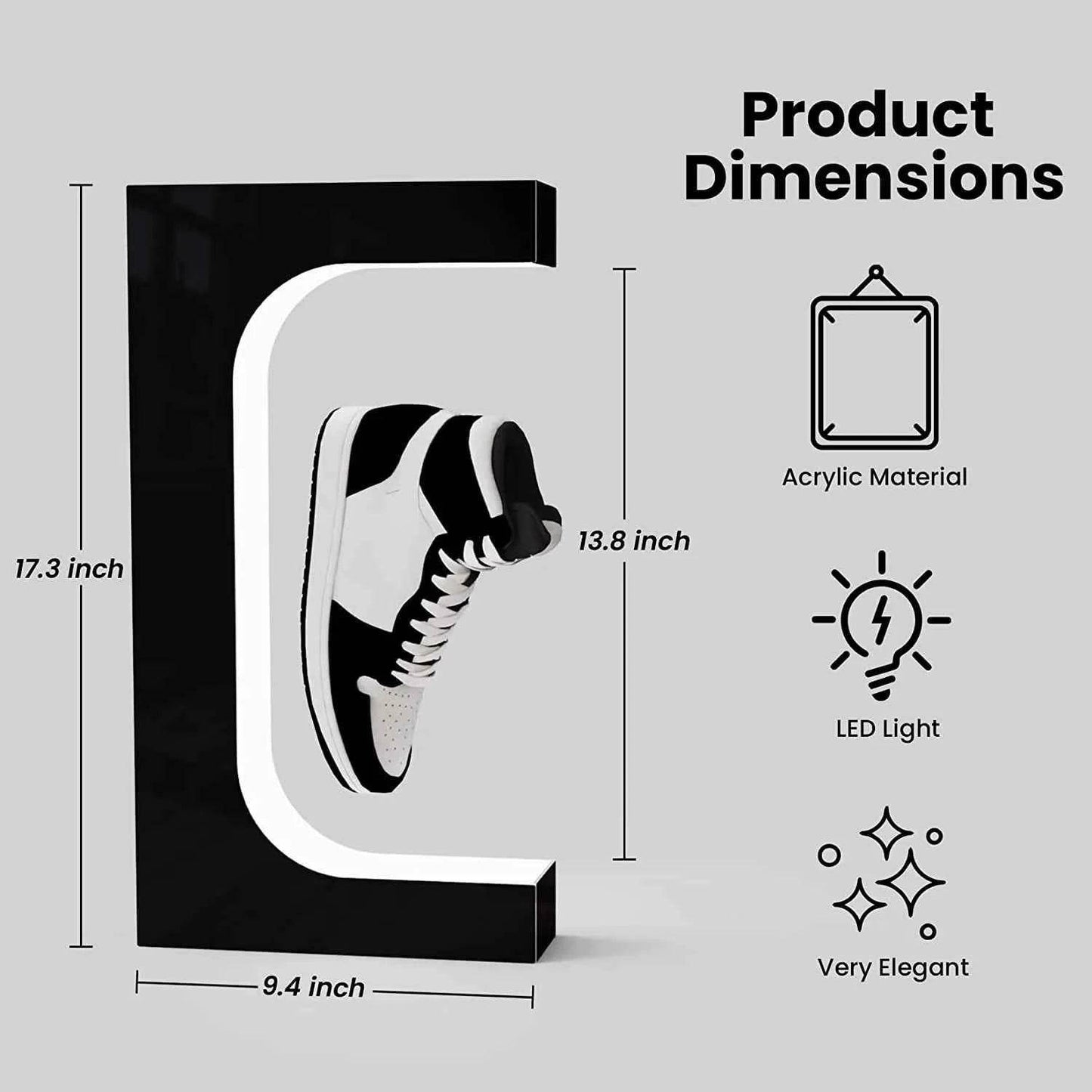 Magnetic Floating Shoe Display - BINZAAR