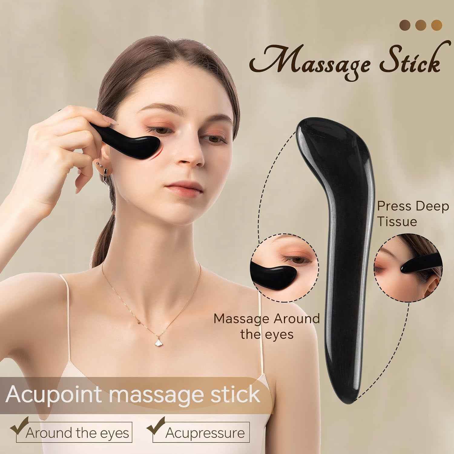 Natural Obsidian Gua Sha Set - BINZAAR