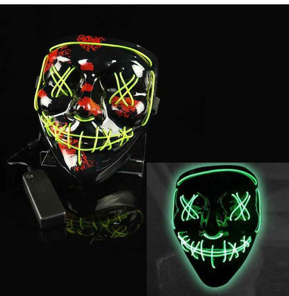 LED Jester Face Mask - BINZAAR