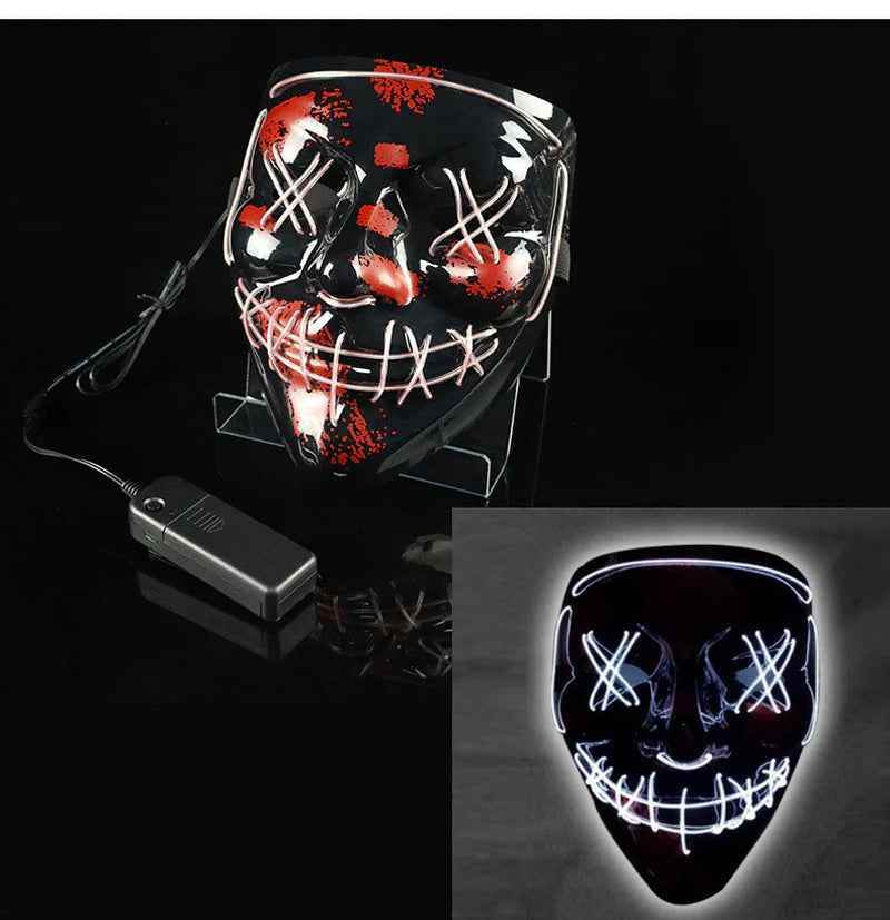 LED Jester Face Mask - BINZAAR