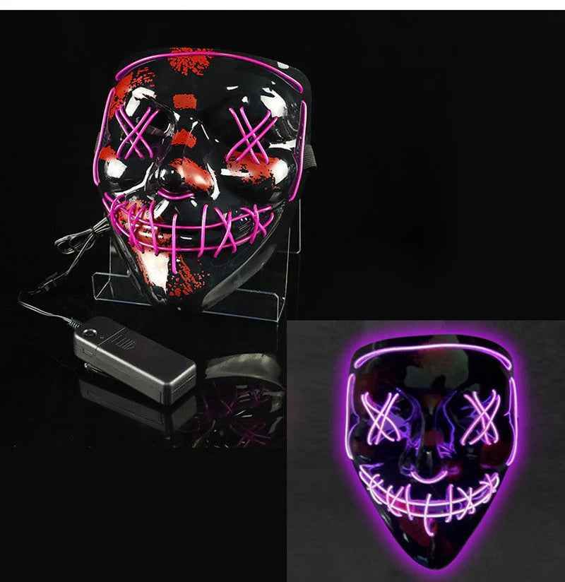 LED Jester Face Mask - BINZAAR