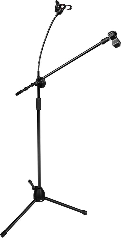 Adjustable Mic Stand with Boom Arm & Phone Holder - BINZAAR