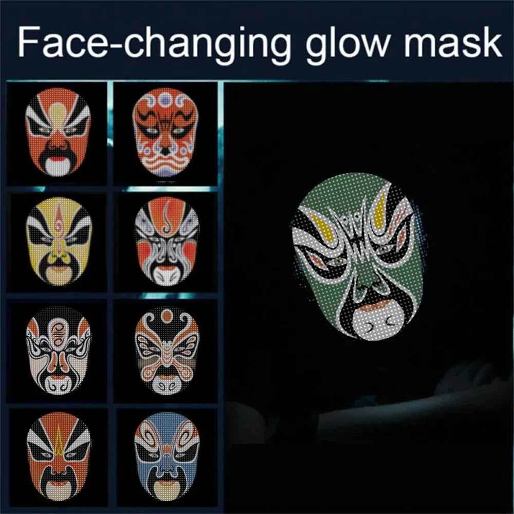 LED Halloween Face Mask - BINZAAR