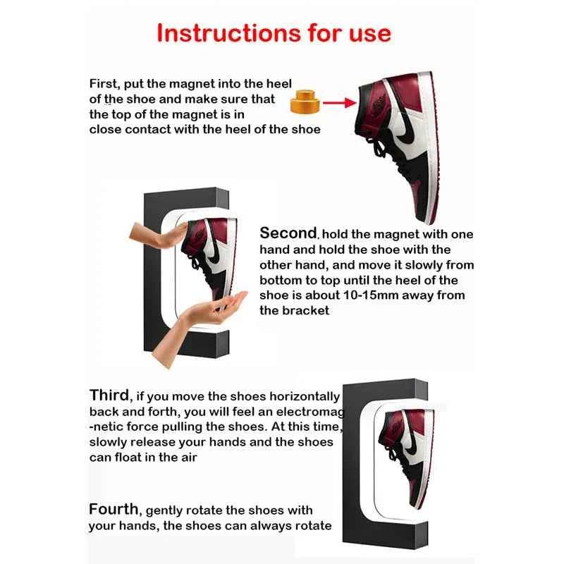 Magnetic Floating Shoe Display - BINZAAR