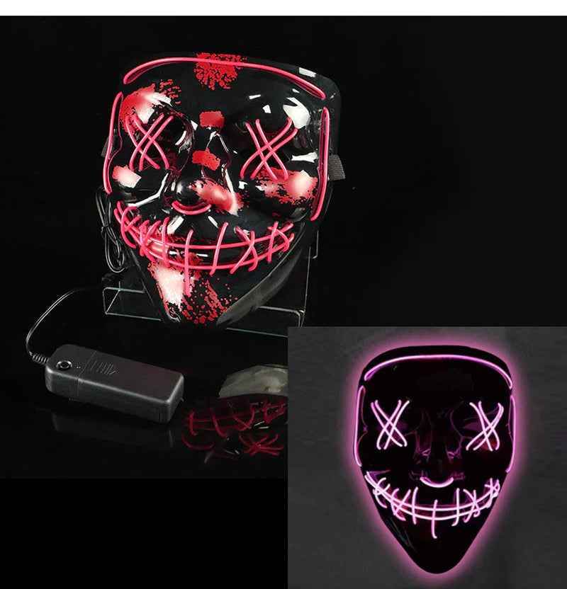 LED Jester Face Mask - BINZAAR