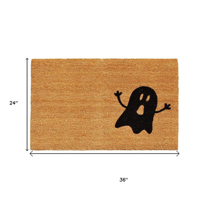 24" X 36" Natural And Brown Halloween Halloween Outdoor Coir Door Mat-3
