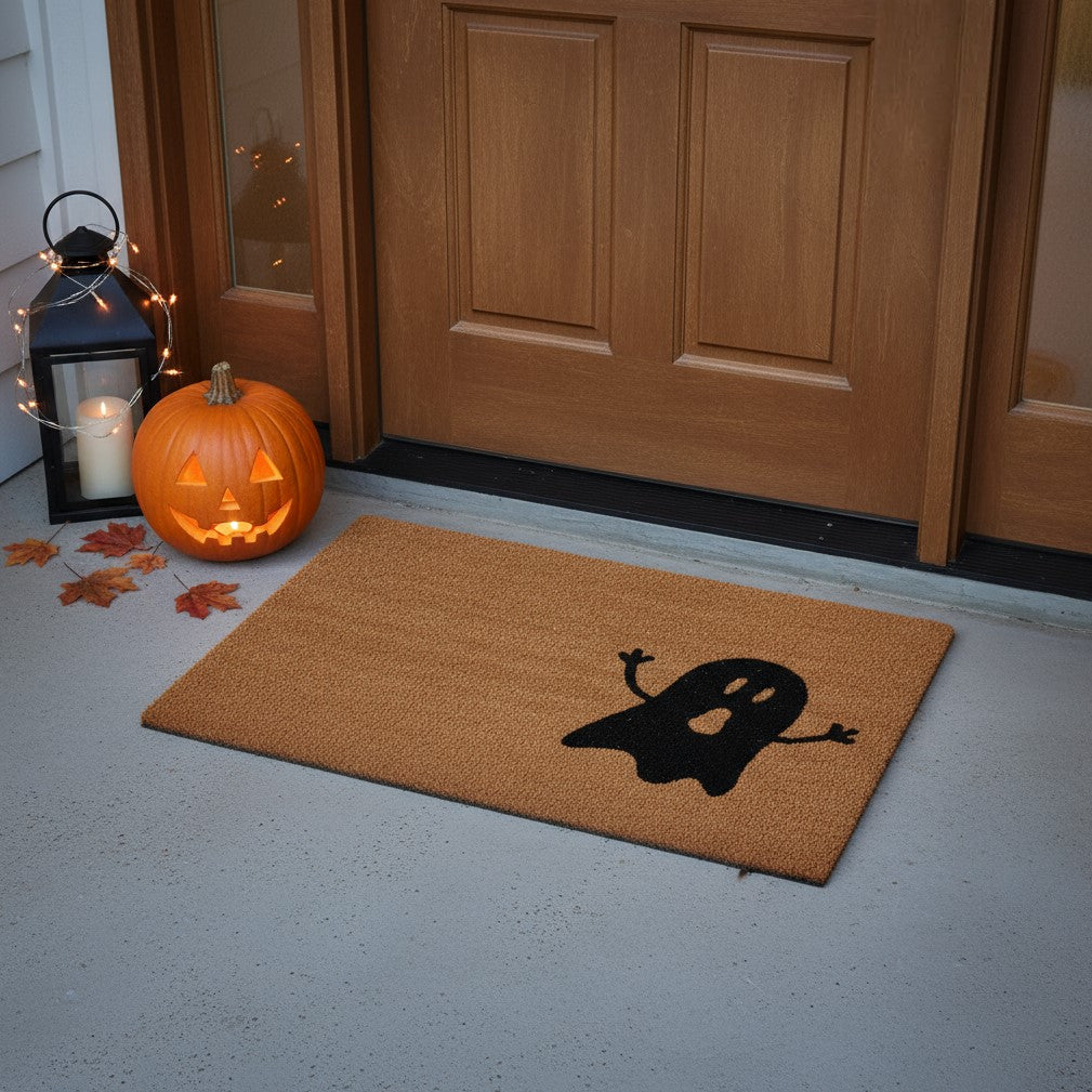 24" X 36" Natural And Brown Halloween Halloween Outdoor Coir Door Mat-0