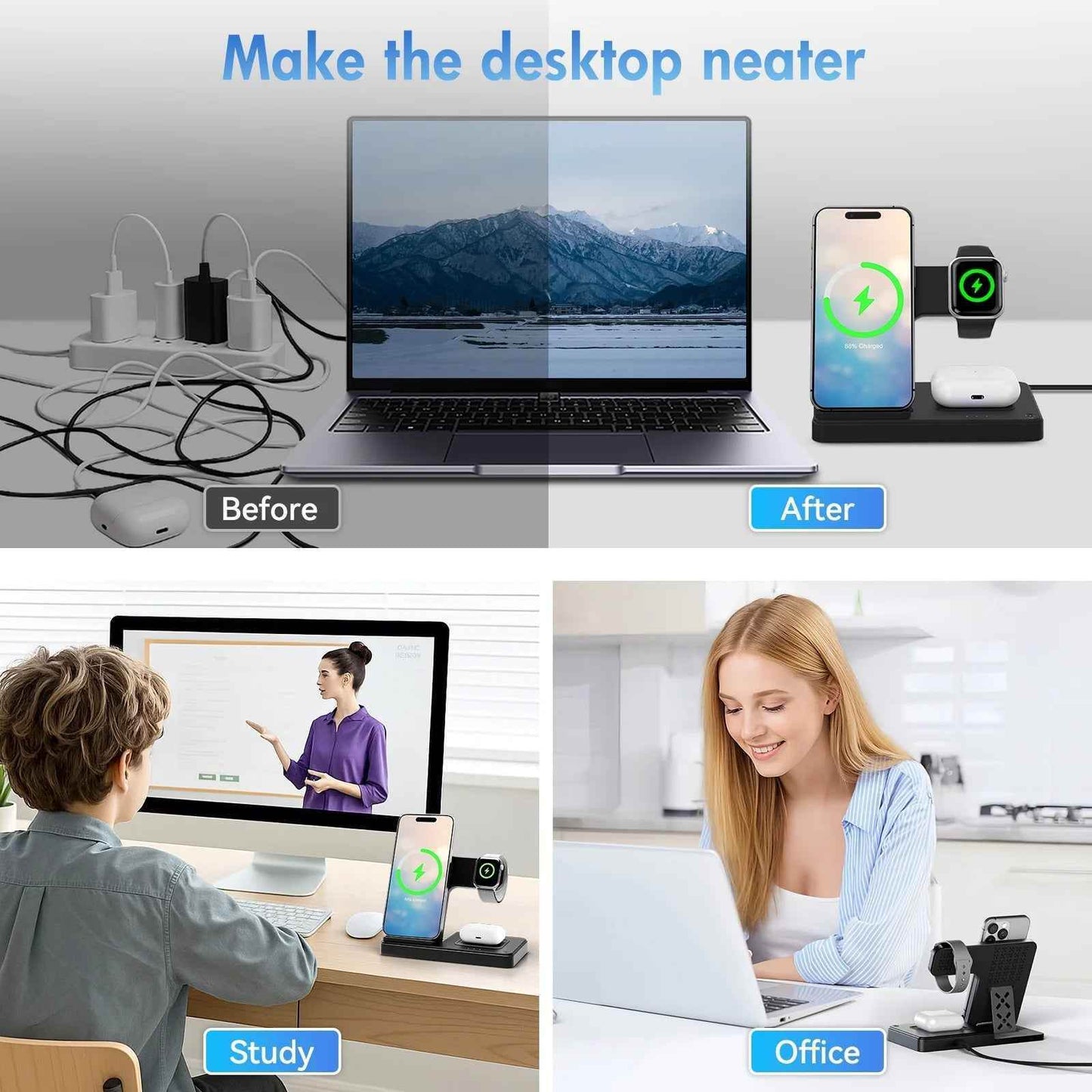 3-in-1 MagSafe Charging Stand - BINZAAR