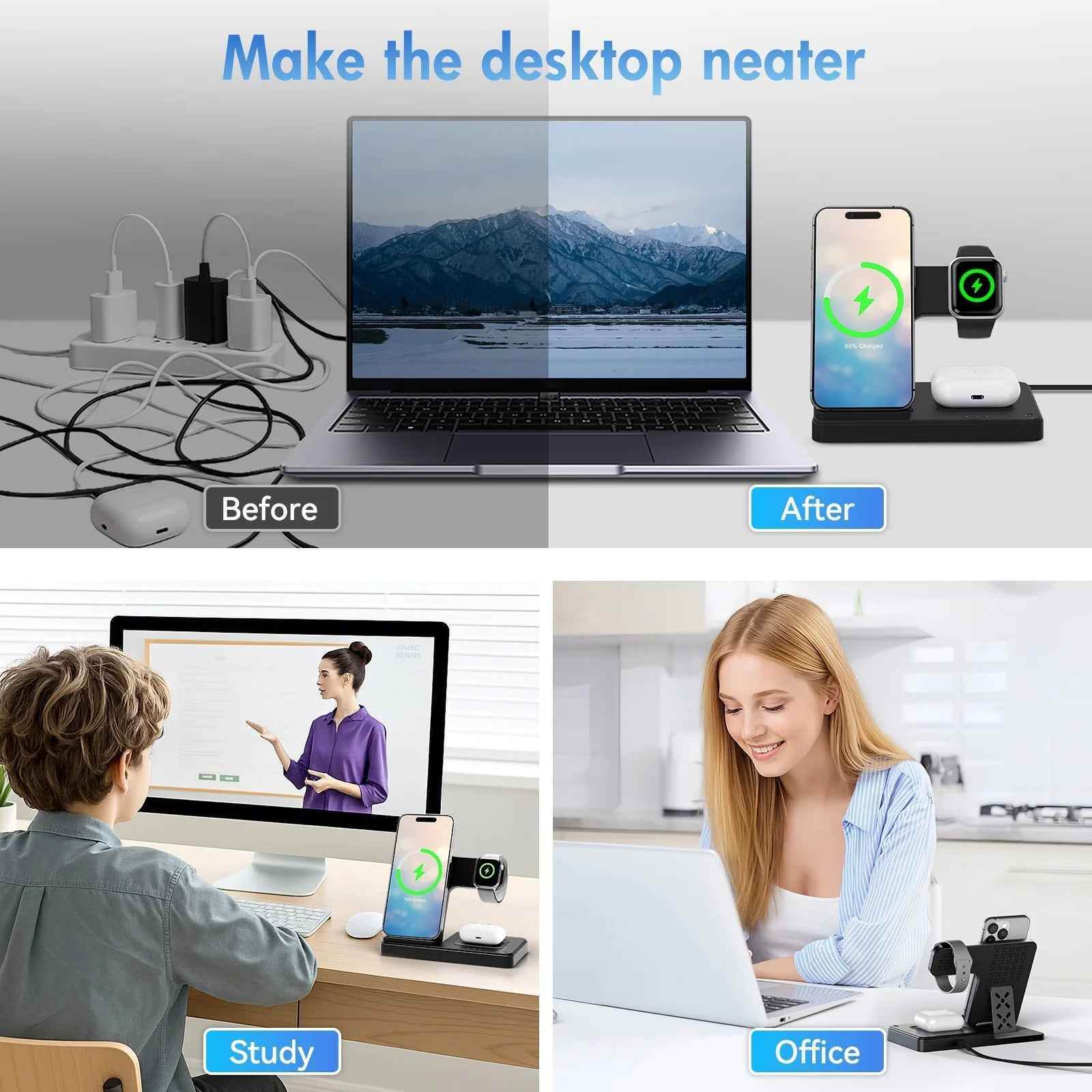 3-in-1 MagSafe Charging Stand - BINZAAR