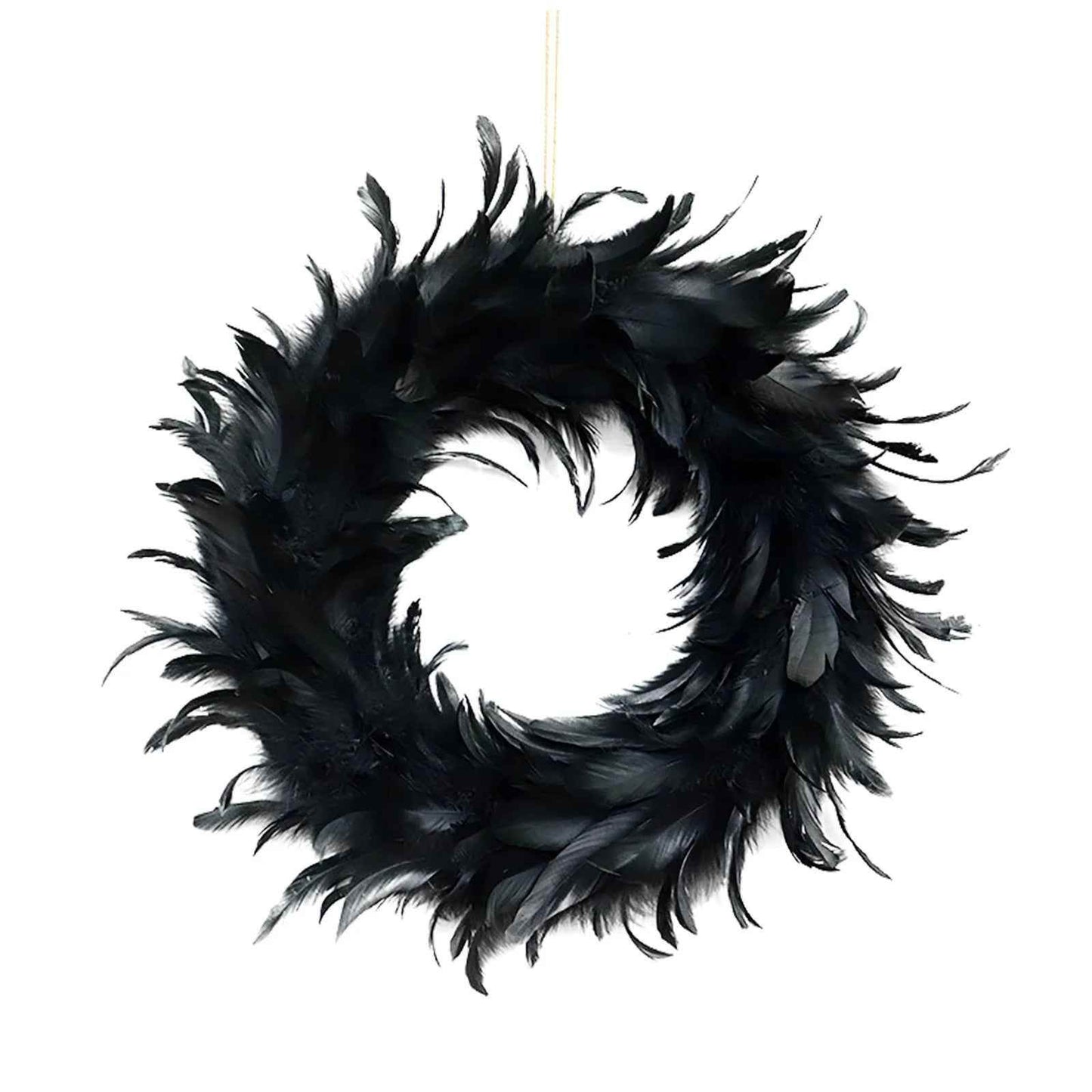 Black Feather Halloween Wreath - BINZAAR