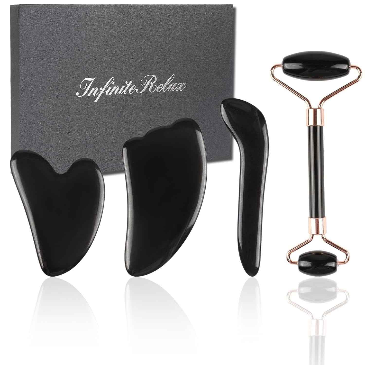 Natural Obsidian Gua Sha Set - BINZAAR