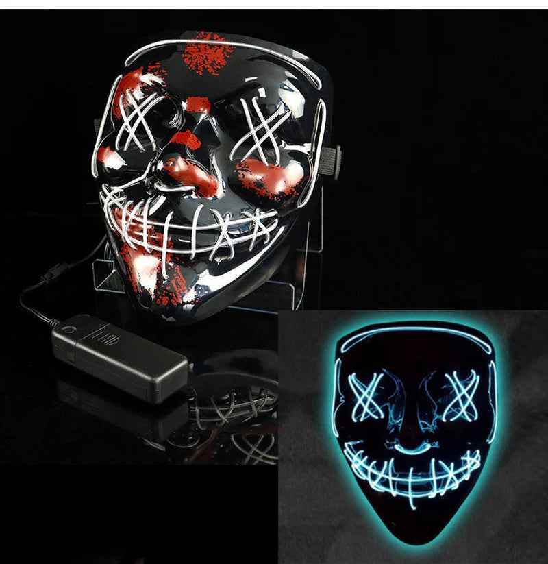 LED Jester Face Mask - BINZAAR