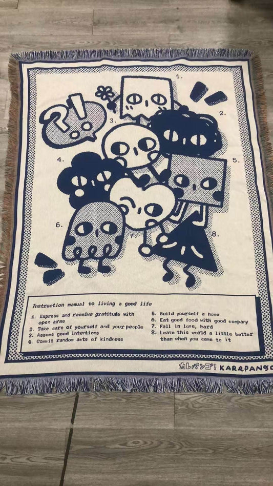 TONTON: Heavy Jacquard Throw Blanket / Woven Tapestry - BINZAAR
