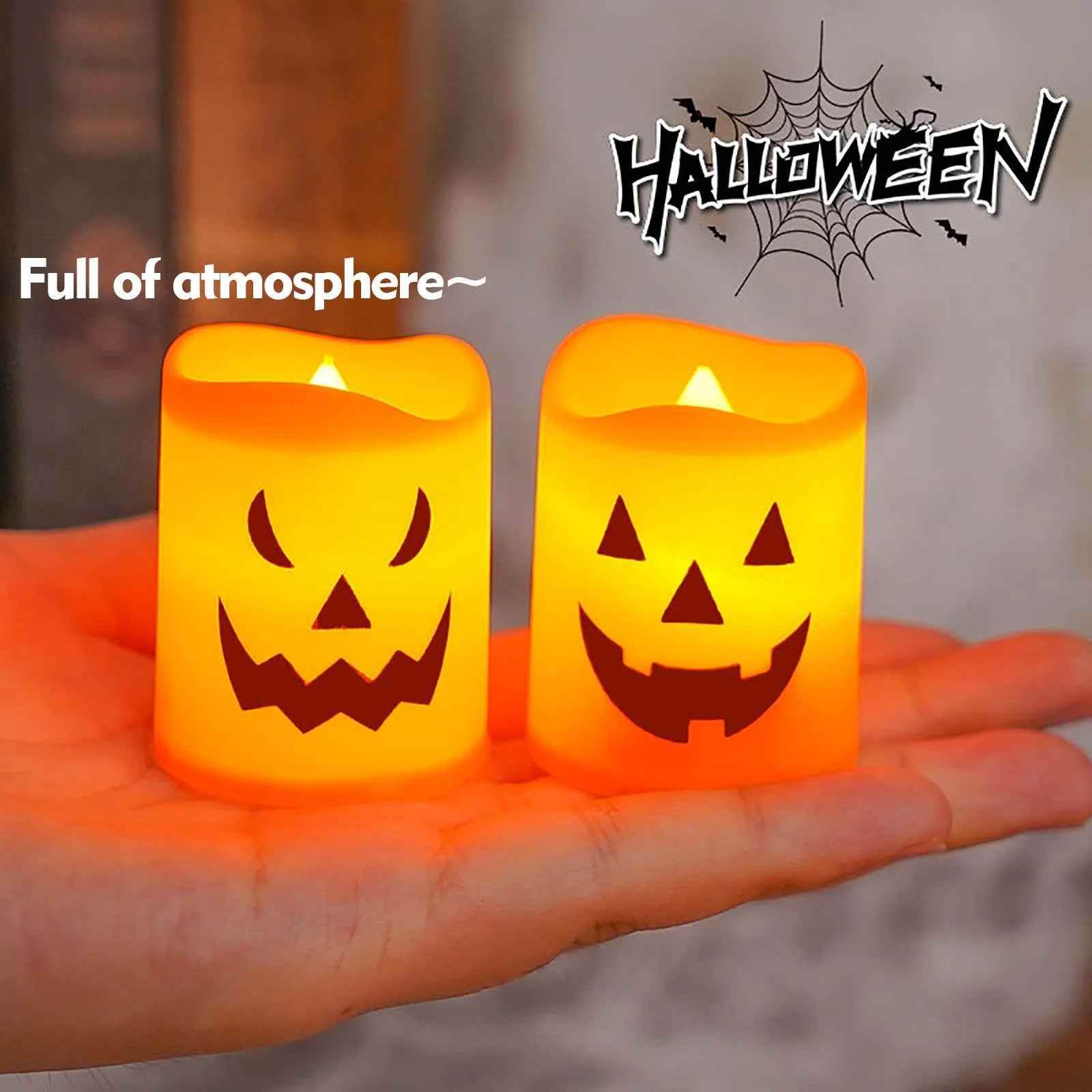 LED Halloween Pumpkin Candles - BINZAAR