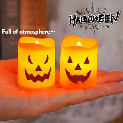 LED Halloween Pumpkin Candles - BINZAAR