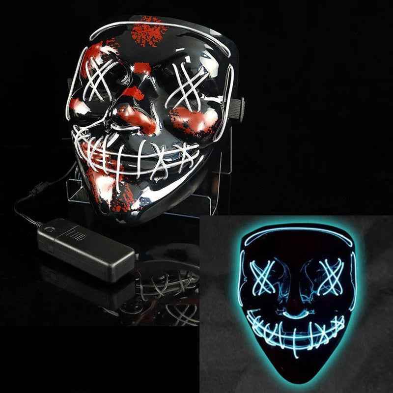 LED Jester Face Mask - BINZAAR