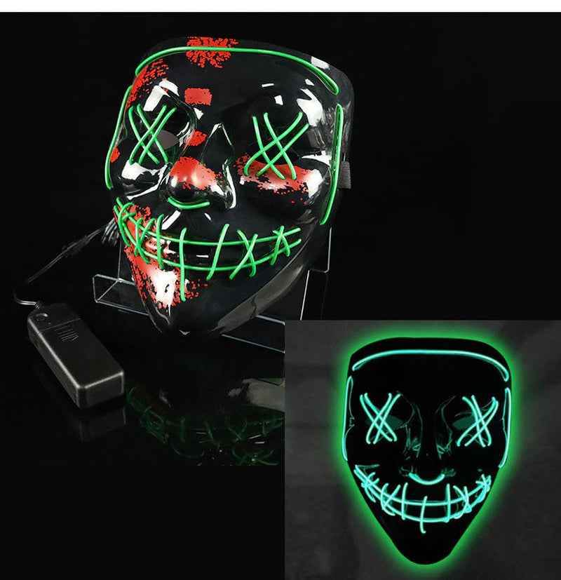 LED Jester Face Mask - BINZAAR