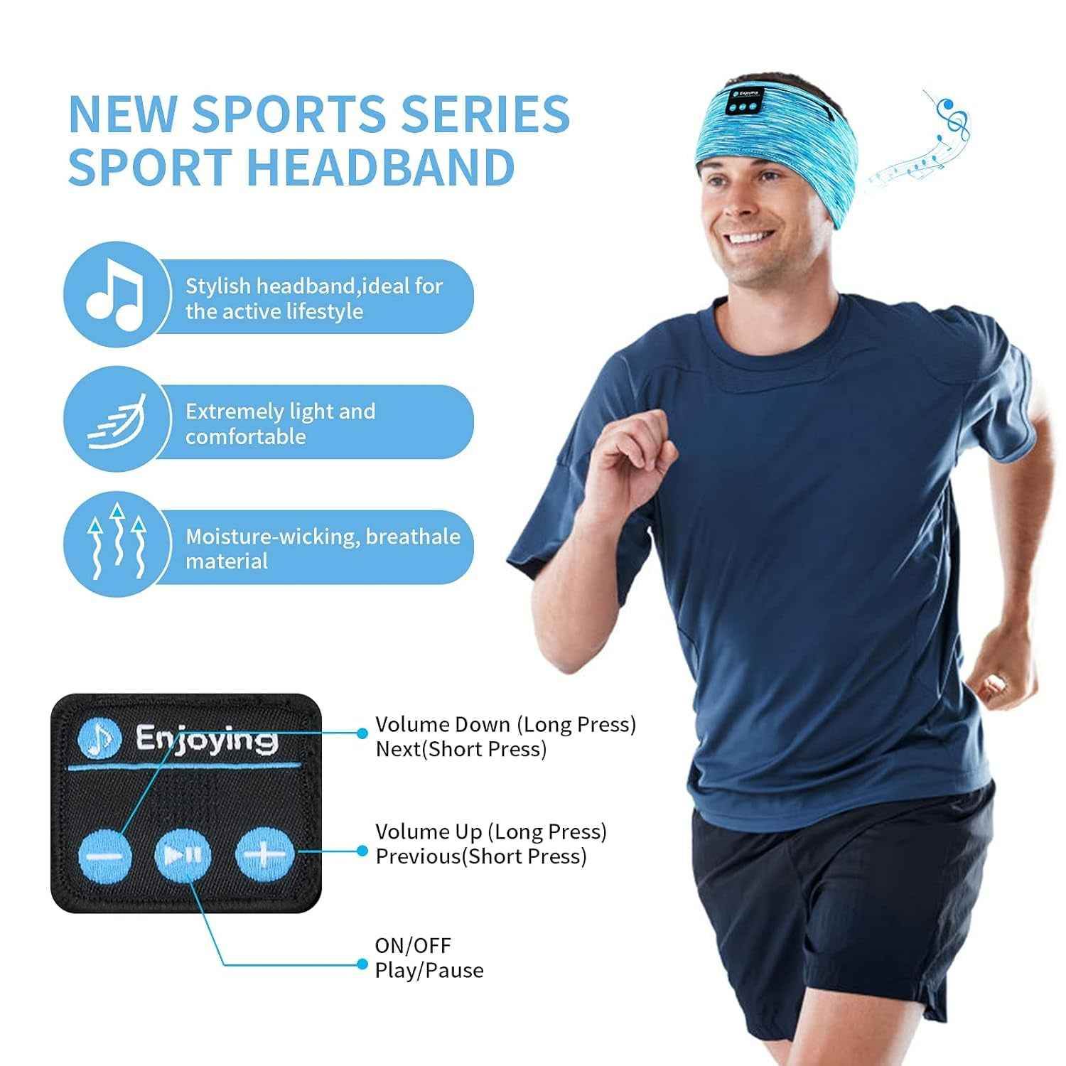 Wireless Sleep Headband Headphones - BINZAAR