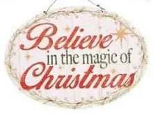 Christmas Flat Plaque with Wire (1ct) - BINZAAR