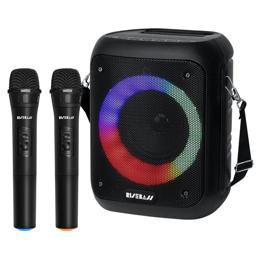 Portable Karaoke Machine w/ 2 Wireless Microphones - BINZAAR