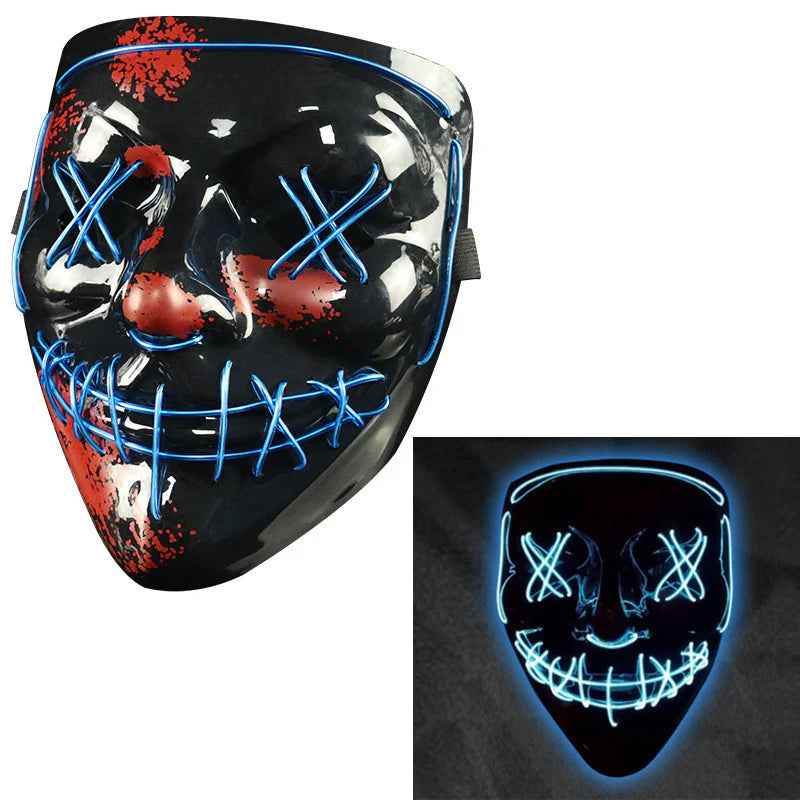 LED Jester Face Mask - BINZAAR