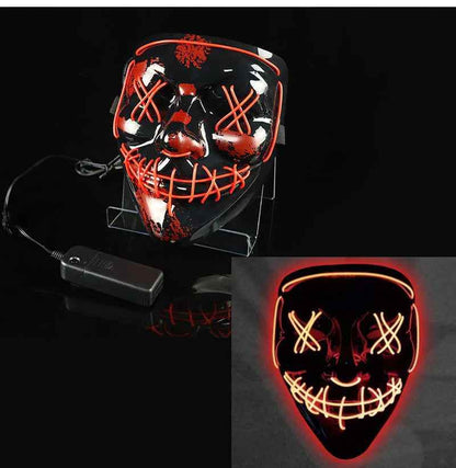 LED Jester Face Mask - BINZAAR