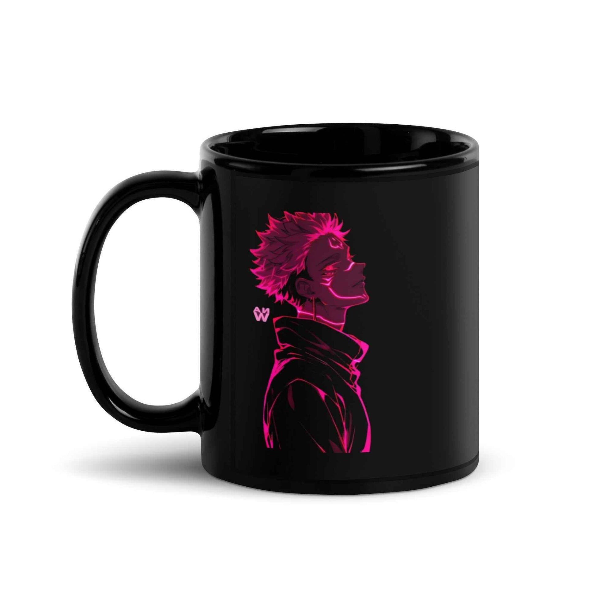 Sukuna Black Glossy Mug - BINZAAR