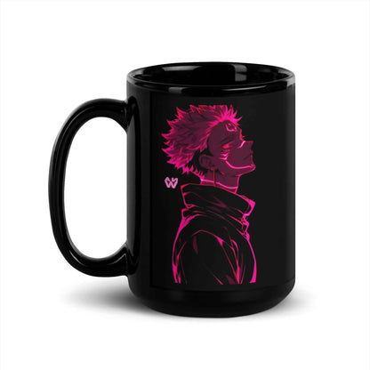 Sukuna Black Glossy Mug - BINZAAR