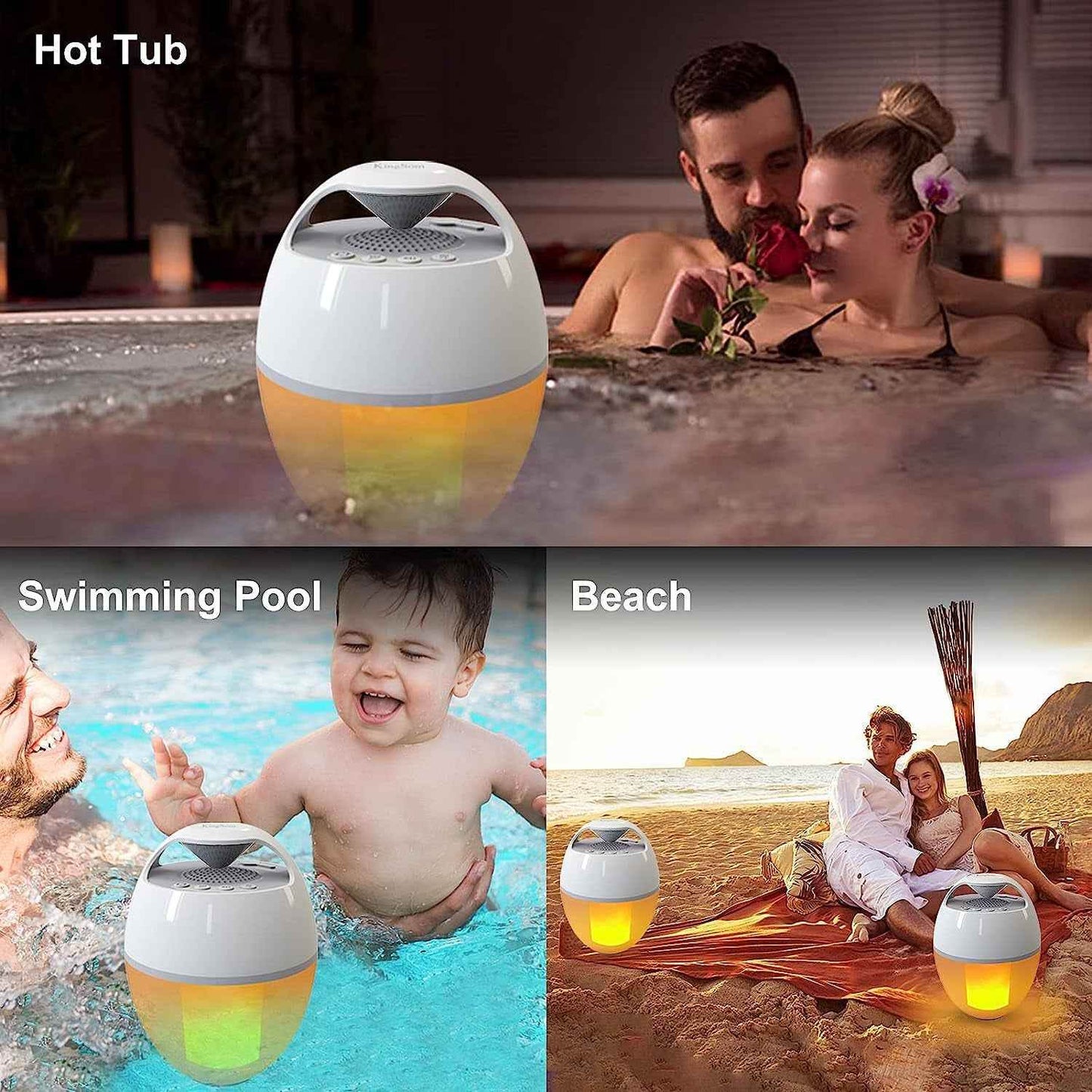LED Floating Bluetooth Speaker for Pool - Ultimate Waterproof Sound Experience - BINZAAR