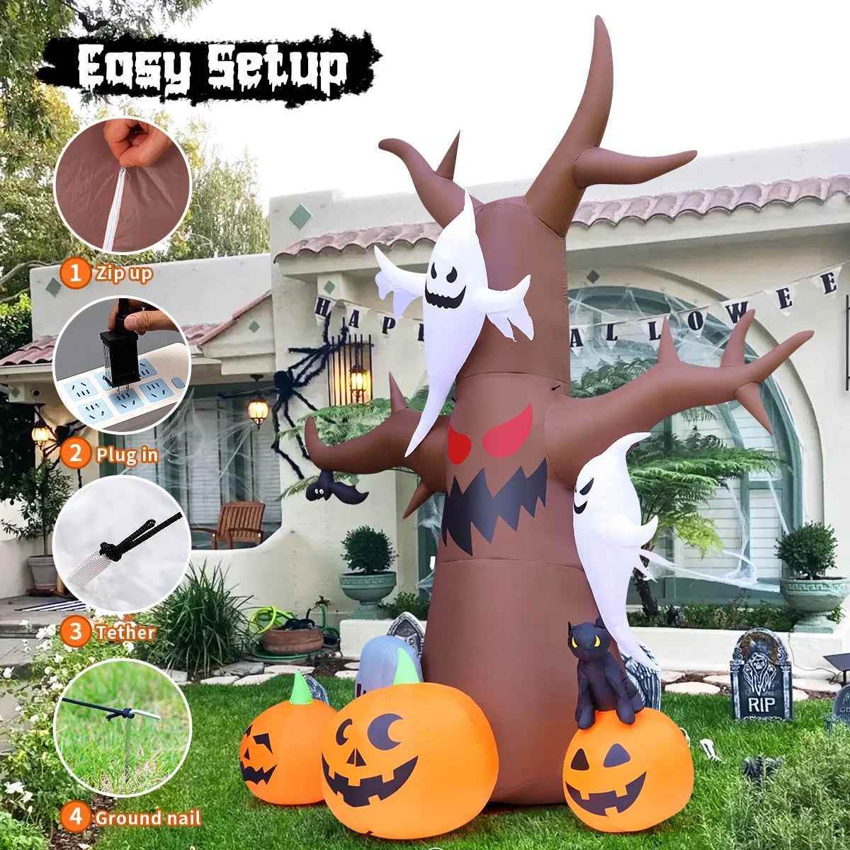 Giant Halloween Tree Inflatable - BINZAAR