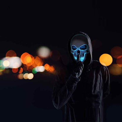 LED Halloween Scary Mask - Illuminate Your Spooky Look with an LED Halloween Mask - BINZAAR