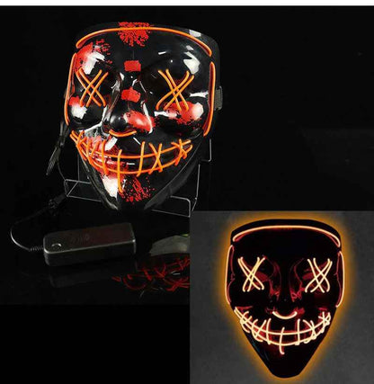 LED Jester Face Mask - BINZAAR